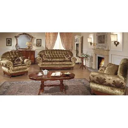 Zdjęcie Klasyczny włoski owalny stolik do salonu - F.LLI PISTOLESI