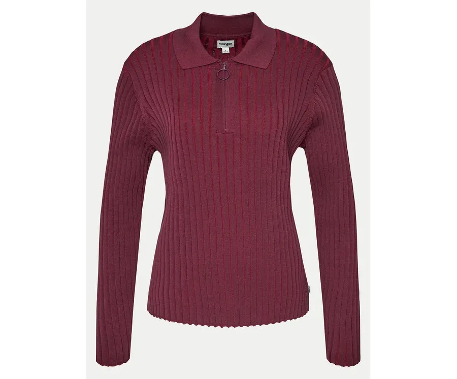 obrazek 1 Wrangler Sweter 112356484 Fioletowy Regular Fit