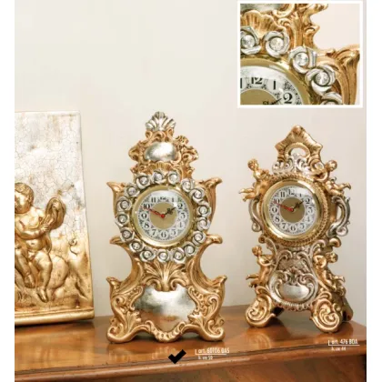 Picture Parisian clock with Swarovski roses - Valle d'oro Patchi