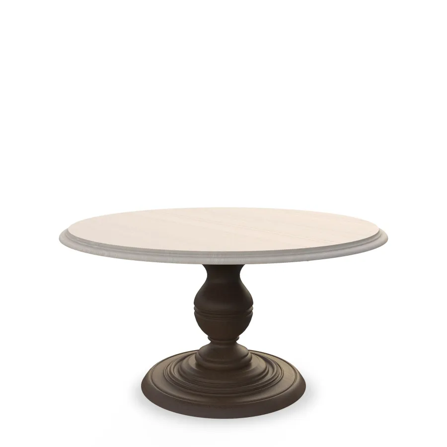 obrazek 1 Okrągły drewniany stół jadalny z toczoną nogą H.78xDia.150 cm