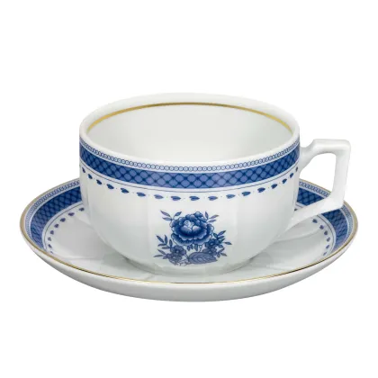 Picture Porcelain breakfast cup and saucer from the classic Cozinha Velha collection - 2 pieces - Vista Alegre