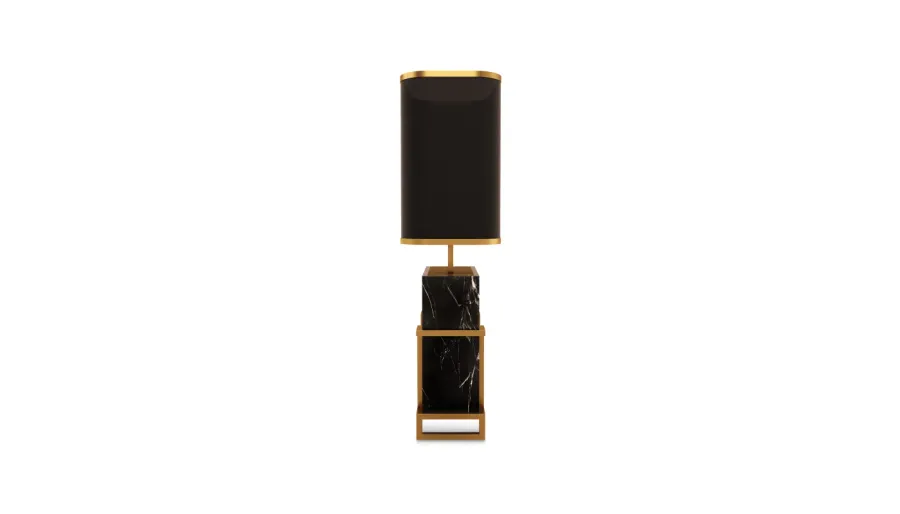 obrazek 3 Minimalistyczna lampa stołowa - podstawa z mosiądzu - Porus Studio