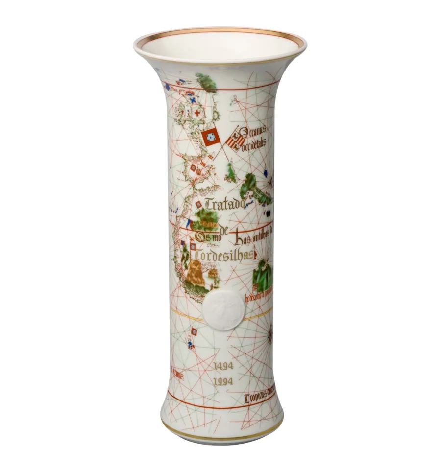obrazek 1 Stylowy porcelanowy wazon Tordesilhas upamiętniający 5 rocznicę Traktatu z Tordesillas - Vista Alegre