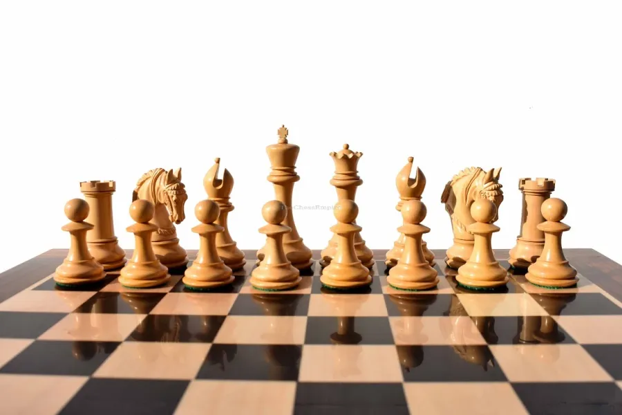 obrazek 6 Luksusowe pionki szachowe z drewna bukszpanowego i hebanowego - The Chess Empire