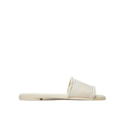 Zdjęcie Tommy Hilfiger Klapki Fringe Canvas Flat Sandal FW0FW08908 Beżowy