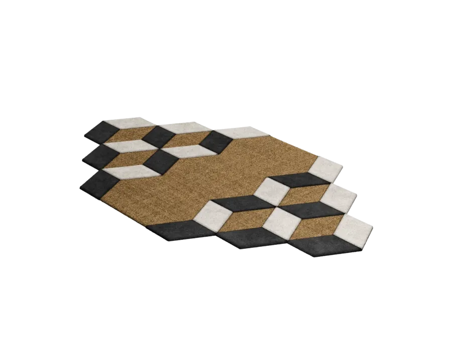 obrazek 3 Wyjątkowy geometryczny dywan retro