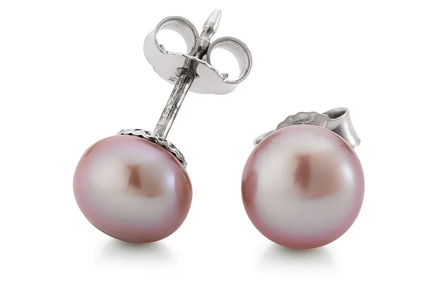 obrazek 1 Wyjątkowe kolczyki z perłami słodkowodnymi w kolorze naturalnym wykonane z rodowanego srebra