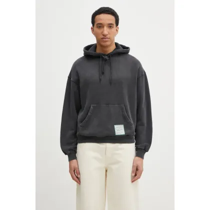 Zdjęcie Axel Arigato bluza bawełniana Patch Washed Hoodie męska kolor czarny z kapturem z aplikacją A2993001
