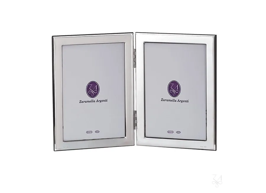 obrazek 1 Wyjątkowa podwójna ramka na zdjęcia 6×9 cm ze srebra - Zaramella Argenti