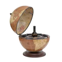 Picture A desk globe with a bar function in a copper color