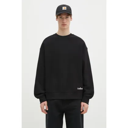 Zdjęcie Carhartt WIP bluza Label Script Sweat męska kolor czarny z kapturem z nadrukiem I034429.89XX