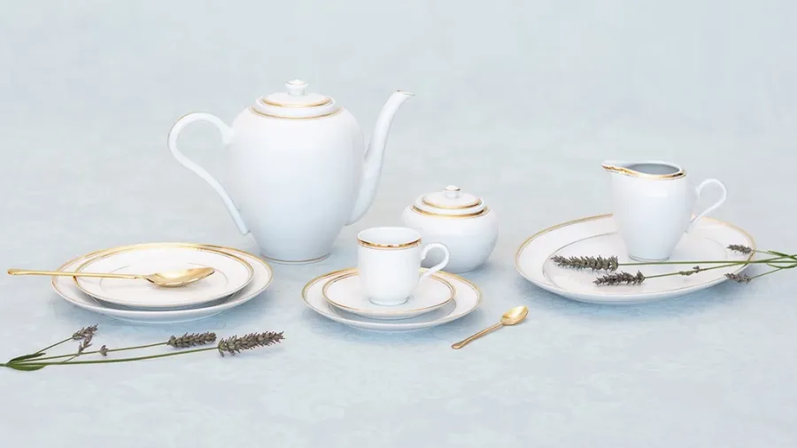 obrazek 4 Delikatna portugalska porcelana dla 12 osób - Porcel