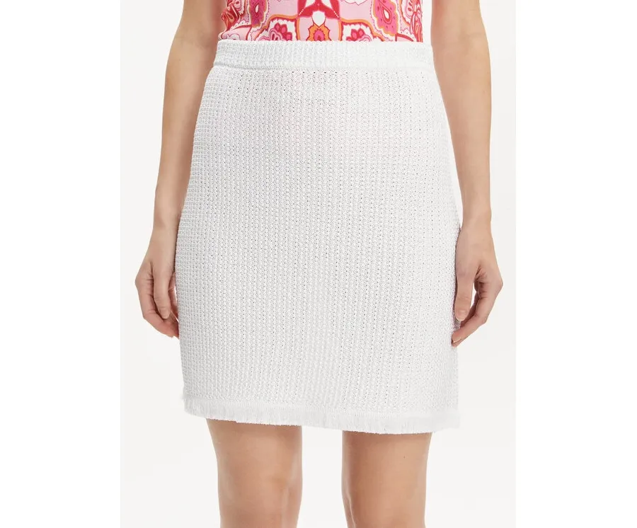 obrazek 1 Luisa Spagnoli Spódnica mini Carapace 58326 Biały Regular Fit
