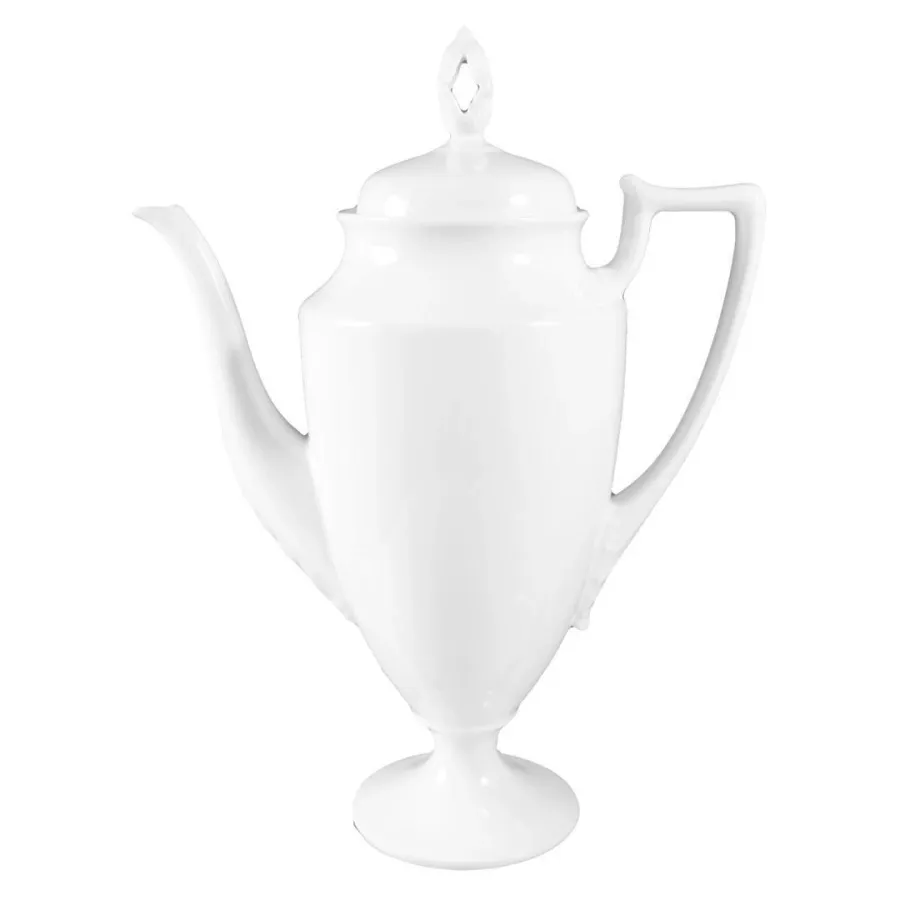 obrazek 1 Biały porcelanowy dzbanek do kawy o klasycznej formie – Tettau