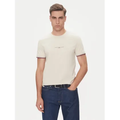 Zdjęcie Tommy Hilfiger T-Shirt Logo MW0MW32584 Beżowy Regular Fit