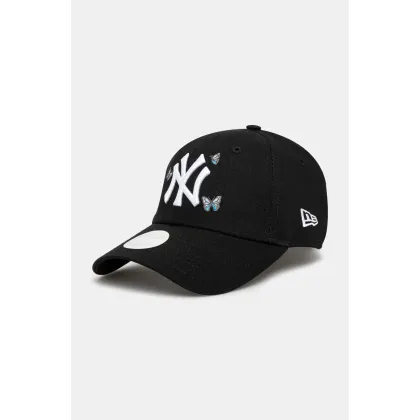 Zdjęcie New Era czapka z daszkiem bawełniana kolor czarny z aplikacją 60595344