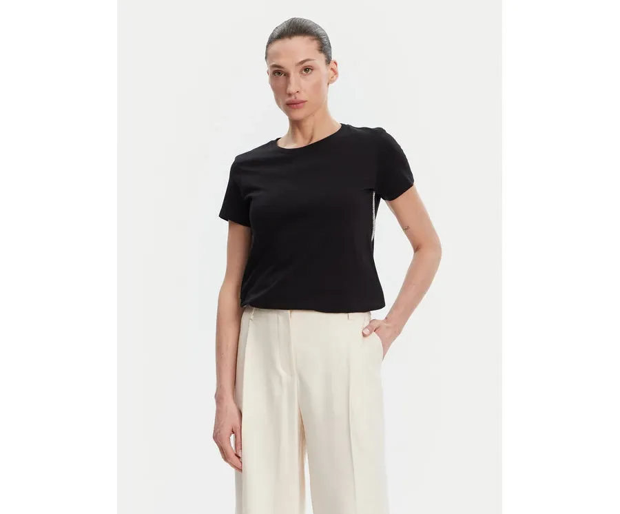 obrazek 1 Fracomina T-Shirt FS25ST3002J400G5 Czarny Regular Fit