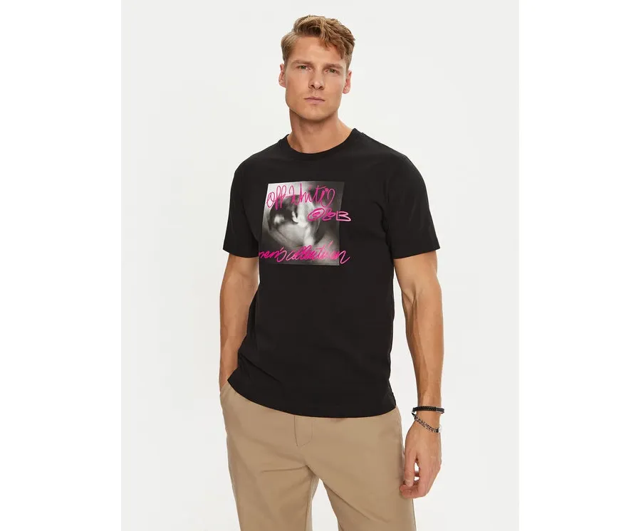 obrazek 1 Off-White T-Shirt OMAA027F22JER0141068 Czarny Regular Fit