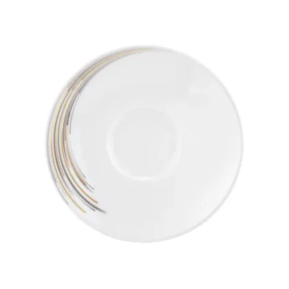 Zdjęcie Duży porcelanowy spodek pod filiżankę 16,5 cm w stylu nowoczesnym - Seltmann Weiden