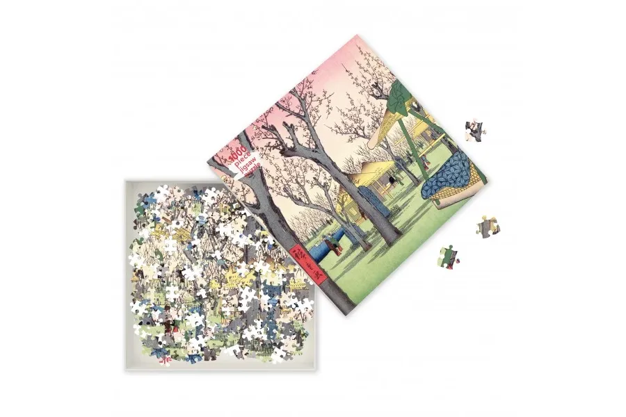 obrazek 2 Puzzle dla dorosłych Utagawa Hiroshige: Śliwkowy ogród - Flame Tree Publishing