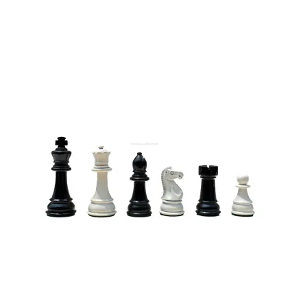 Zdjęcie Czarno-białe lakierowane pionki do gry w szachy - The Chess Empire
