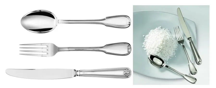 obrazek 2 Srebrne łyżki do lodów Francese - sklep Luxury Products