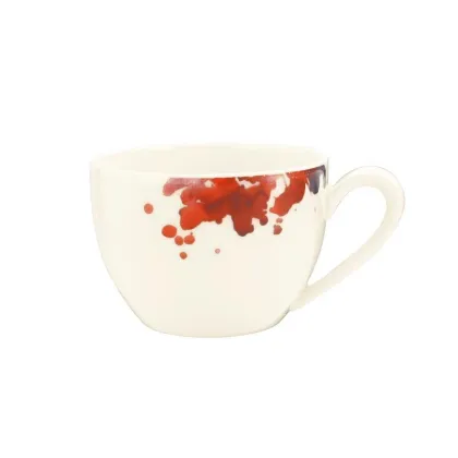 Zdjęcie Stylowa porcelanowa filiżanka do espresso zdobiona motywem kwiatu geranium – Tettau