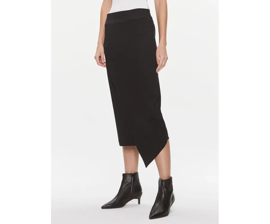 obrazek 1 Calvin Klein Spódnica ołówkowa Stretch Jersey Midi Skirt K20K206808 Czarny Slim Fit