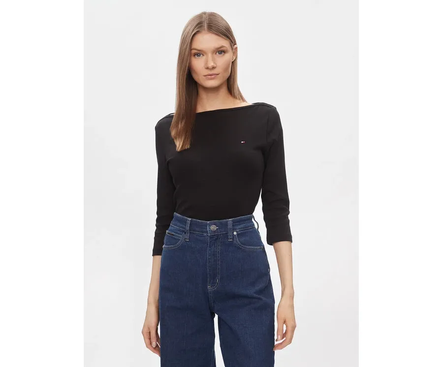 obrazek 1 Tommy Hilfiger Bluzka New Cody WW0WW40589 Czarny Slim Fit