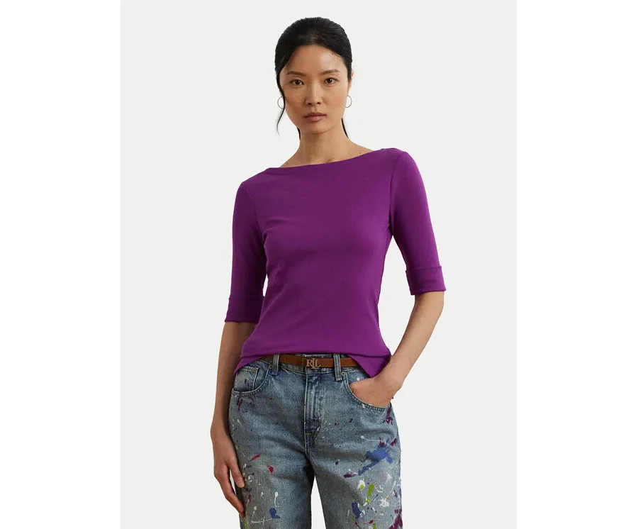 obrazek 1 LAUREN RALPH LAUREN Bluzka 200654963192 Fioletowy Slim Fit