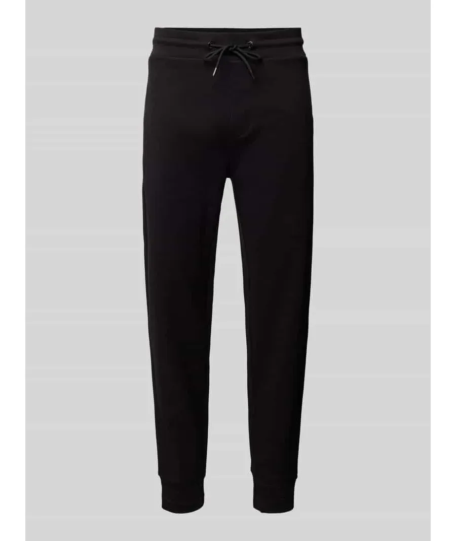 obrazek 1 Spodnie dresowe o kroju slim fit z fakturowanym wzorem model ‘Lamont’