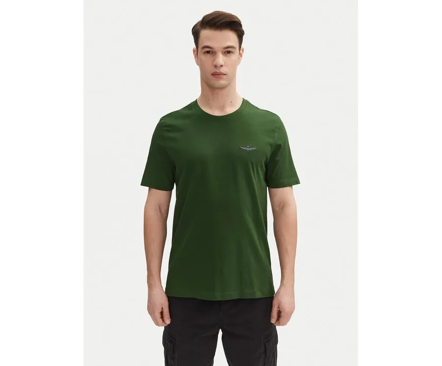 obrazek 1 Aeronautica Militare T-Shirt 251TS2376J592 Zielony Regular Fit