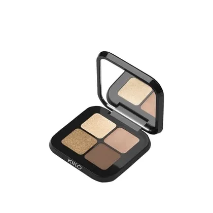 Zdjęcie KIKO Milano New Bright Quartet Eyeshadow Palette Paleta cieni do powiek 3.5 g 01 Warm Neutral Tones