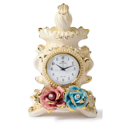 Picture Elegant decorative clock made of ceramics for the living room