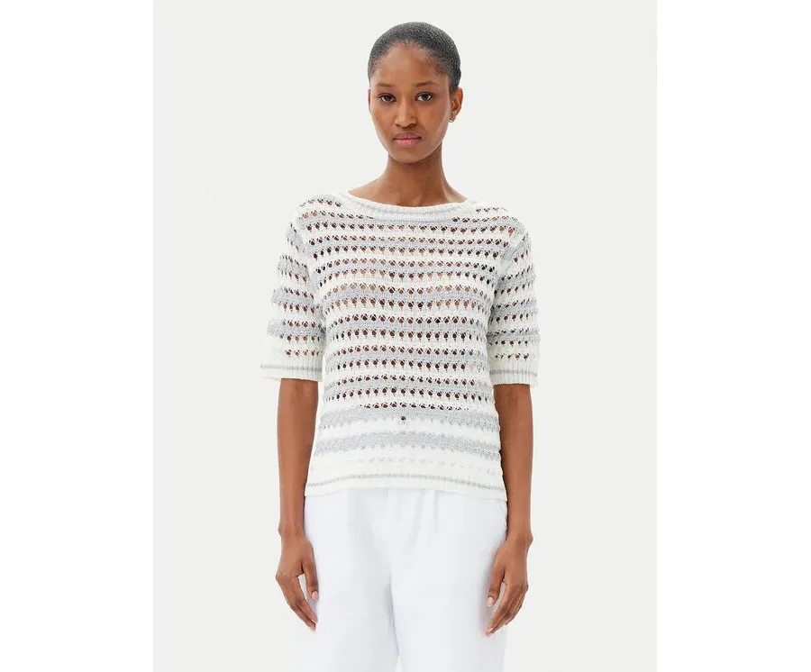 obrazek 1 ARTIGLI Sweter ACMA001895 260 Biały Regular Fit