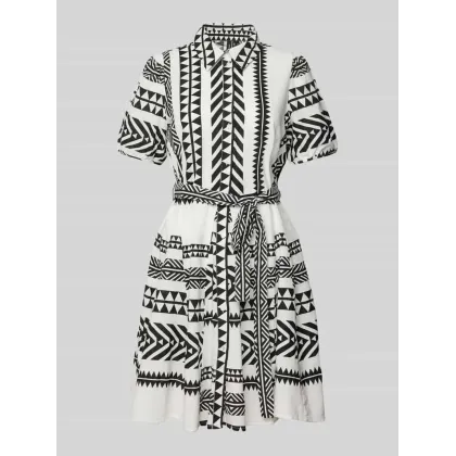 Zdjęcie Sukienka mini ze wzorem na całej powierzchni model ‘DICTHE’