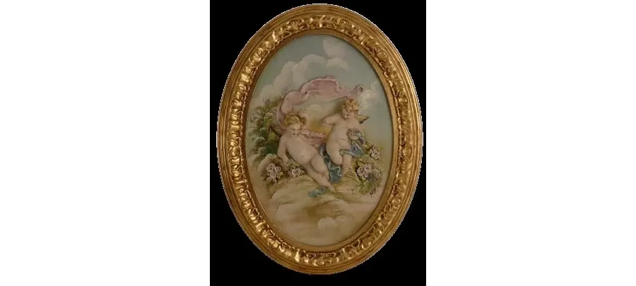 picture 1 Cherub in roses - a decoration made of porcelain for the apartment