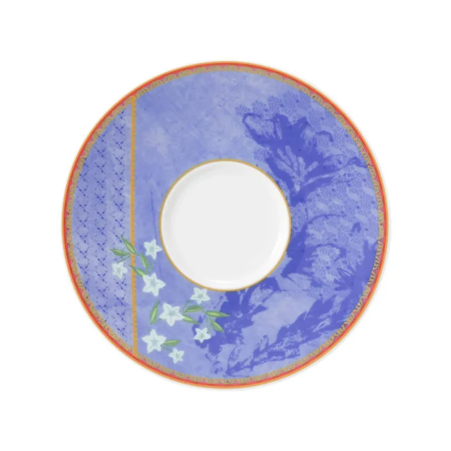 obrazek 1 Porcelanowy duży spodek pod filiżankę 16,5 cm zdobiony pięknym motywem - Seltmann Weiden