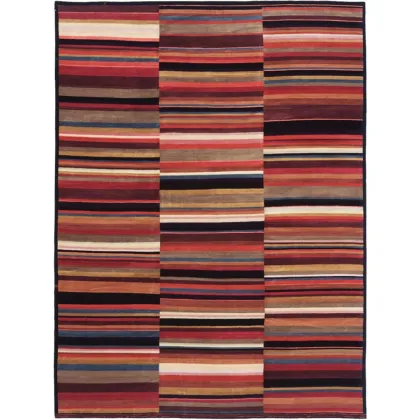 Picture Reddish carpet with a horizontal pattern of stripes - Odegard Carpets