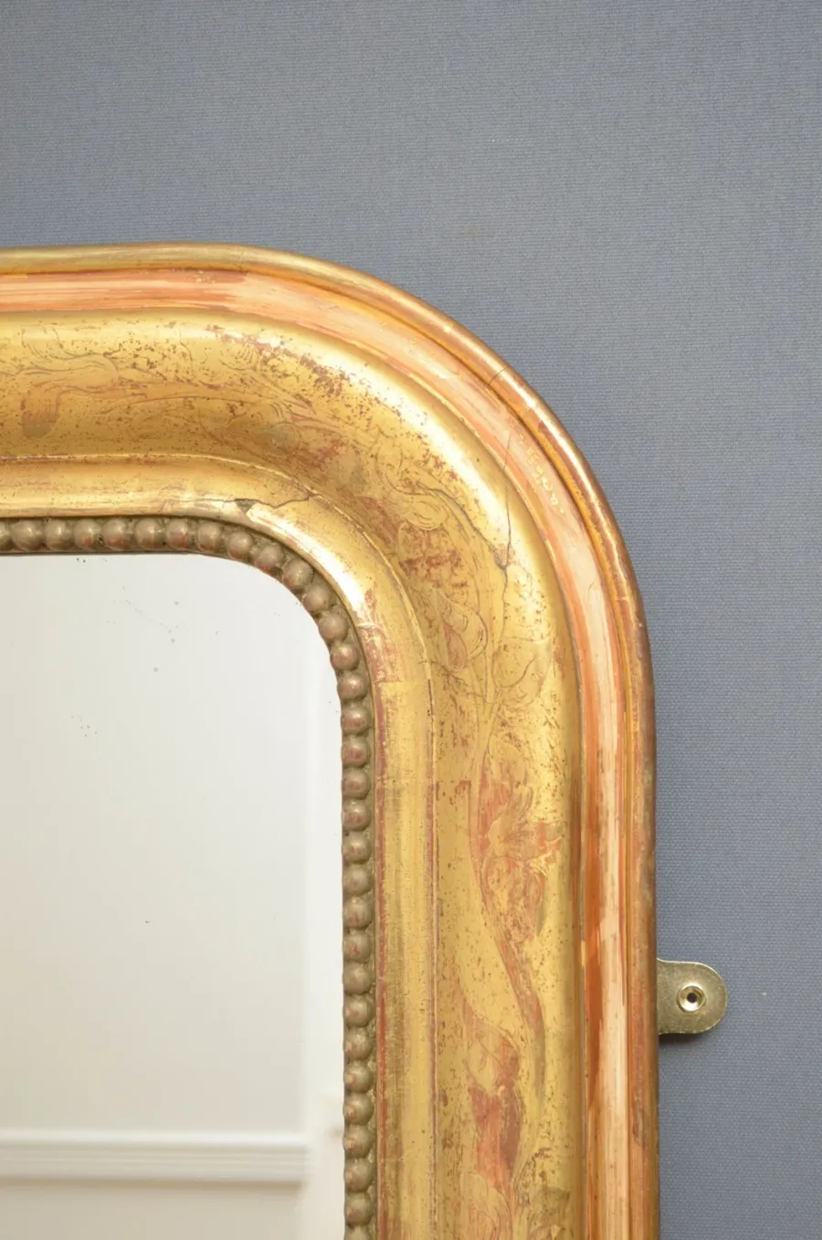 obrazek 4 Atrakcyjne pozłacane XIX-wieczne lustro Giltwood
