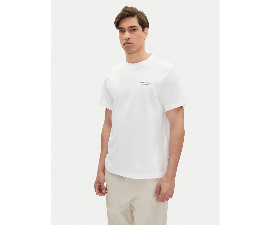 obrazek 1 Mustang T-Shirt Akron 1016284 Biały Relaxed Fit