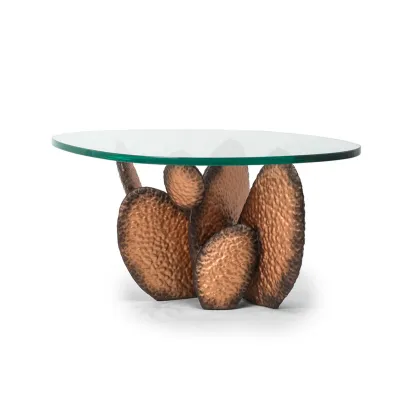 Picture An unusual, phenomenal copper-colored coffee table - Kenneth Cobonpue