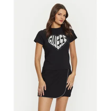 Zdjęcie Guess T-Shirt V5RI08 J1314 Czarny Slim Fit