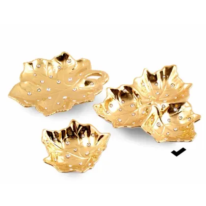 Zdjęcie Ceramiczny, potrójny złoty liść - Bruno Costenaro