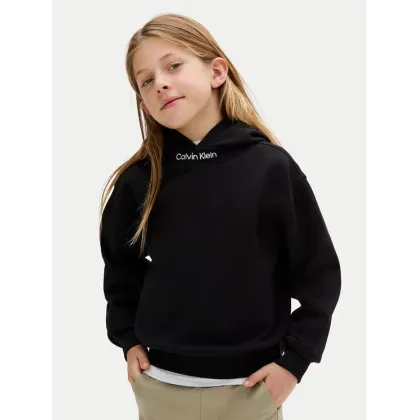 Zdjęcie Calvin Klein Jeans Bluza Embro Logo IB0IB02525 D Czarny Relaxed Fit