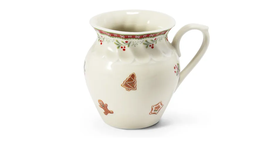 obrazek 1 Wyjątkowy kubek Alba z porcelany zdobiony delikatnym świątecznym motywem – Leander