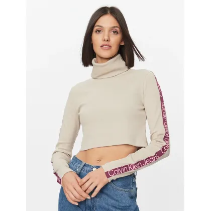 Zdjęcie Calvin Klein Jeans Golf J20J222729 Beżowy Slim Fit