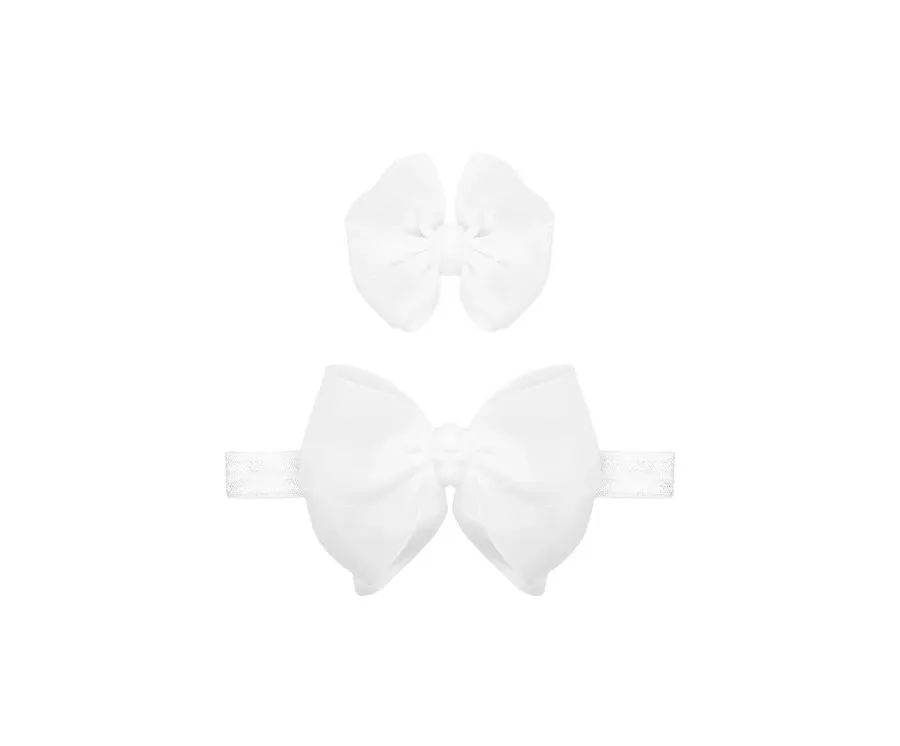 obrazek 1 Mayoral Zestaw opaska i spinka do włosów 9888 Biały