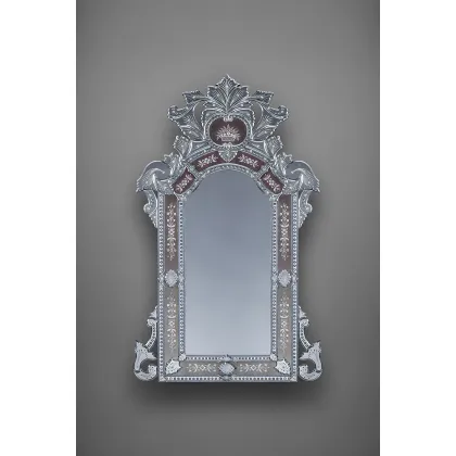 Zdjęcie Oryginalne kryształowe lustro weneckie Murano