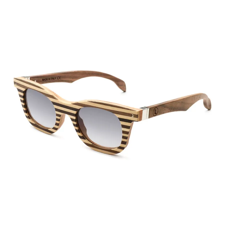 obrazek 2 Okulary damskie drewniane w paski - Legno Light